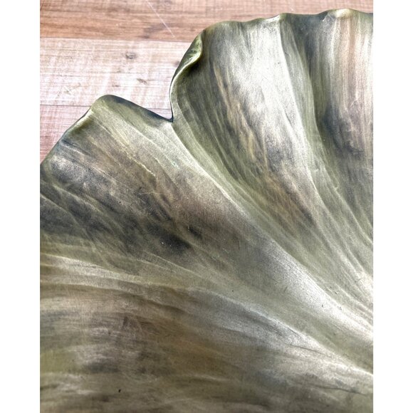 Pier 1 Decorative Tray/Bowl Ginkgo Biloba Leaves Living Room Entry Table 16 x 10 - Picture 3 of 6